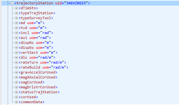 trajectoryStation node with all its variables